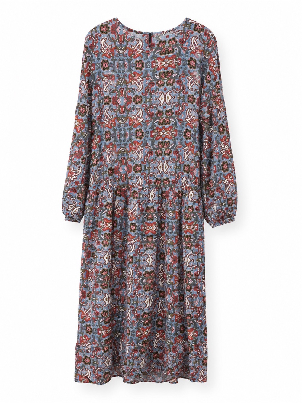 Lanidor Collection Boho Paisley Bell Sleeve Midi Dress XL‎ 100% Viscose - Picture 3 of 7